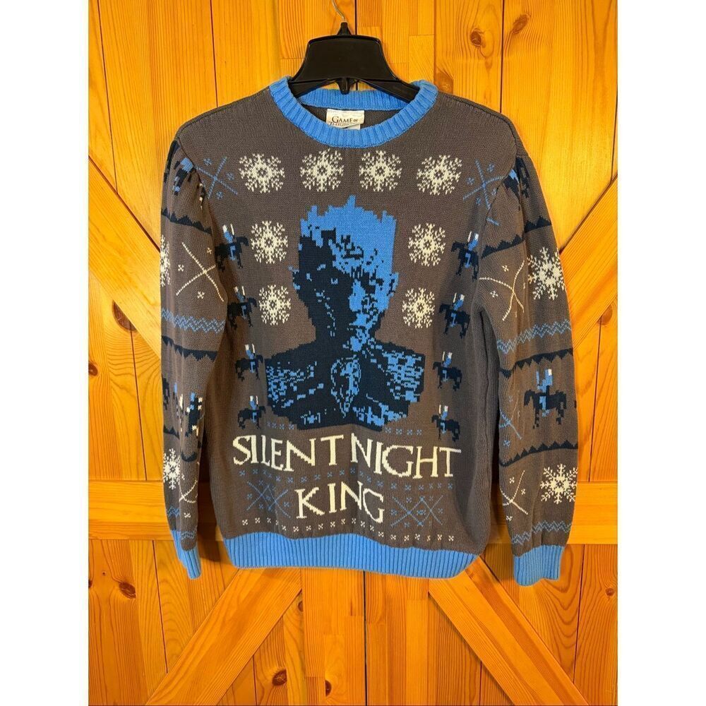 "Silent Night King" Game Of Thrones Ugly Christmas Sweater Men's Medium (6416)